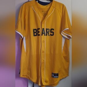Russell Athletic Yellow Bears Button-Up Jersey Bad News Bears Large